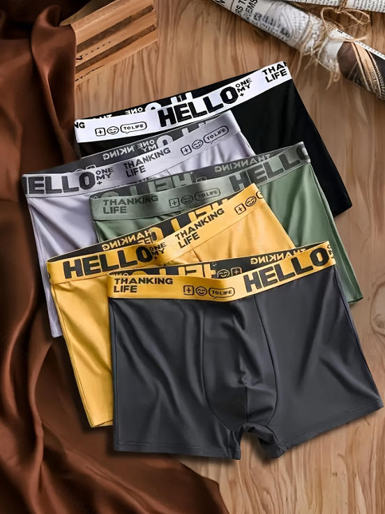 Men's Milk Silk Boxer Briefs 5 - Multi Pack Underwear ulasan dan harga