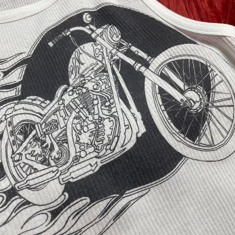 Ribbed Tank with Flamin’ Motor - Tank Top Ribbed ulasan dan harga